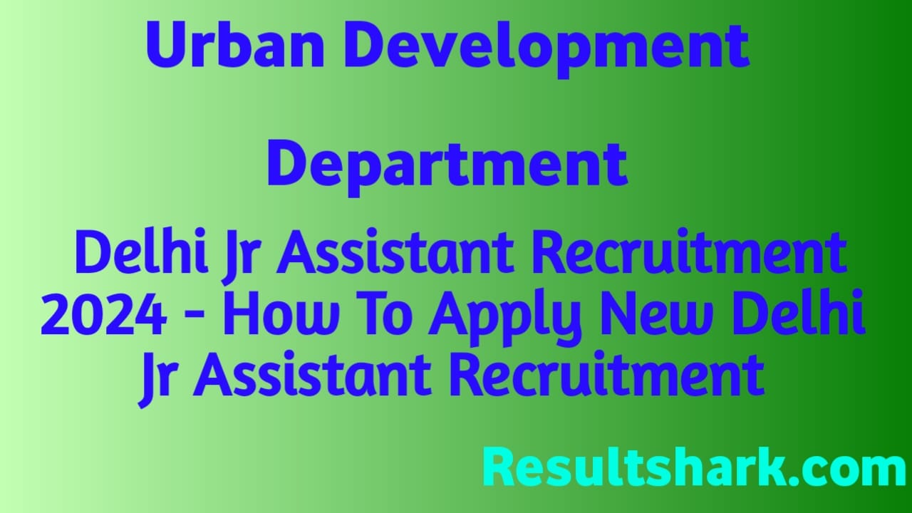  Delhi Jr Assistant Recruitment 2024 - How To Apply New Delhi Jr Assistant Recruitment